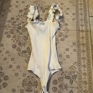 Kids Cream One Piece Swimsuit